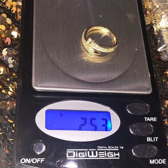 10k Solid real gold nail ring, Not plated, free appraisal, custom made gift ring - Picture 3 of 7